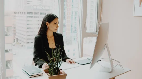 woman in her office