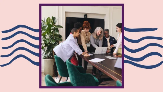 six women at work