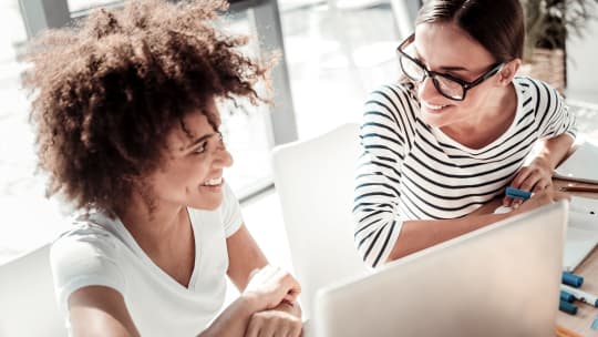 woman working with performance coach