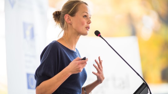 Woman Giving Speech