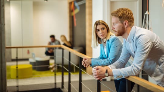 manager and employee meeting