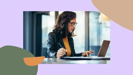 woman working on laptop