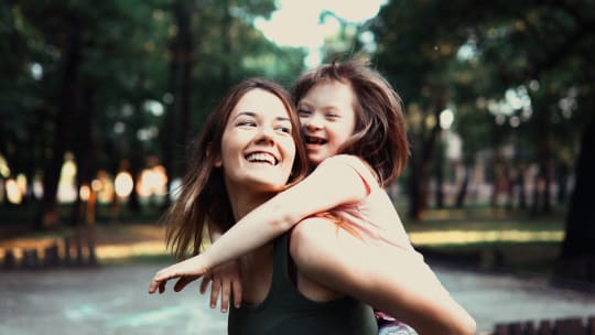 Woman and daughter