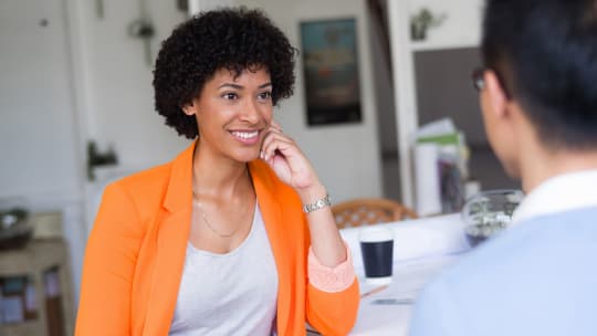 Woman in interview