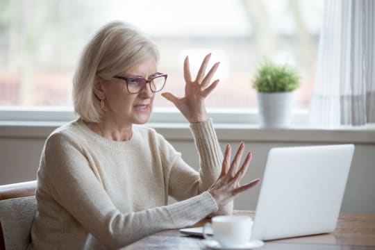 Woman on Computer