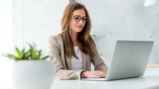 Woman Typing