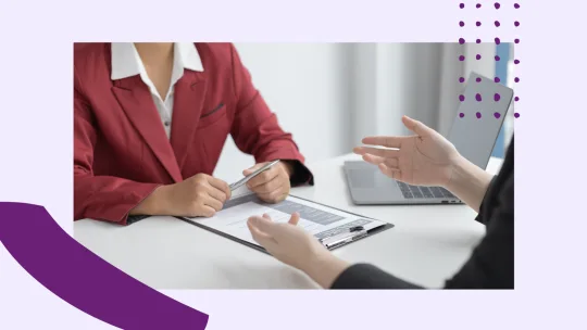 two people in an interview