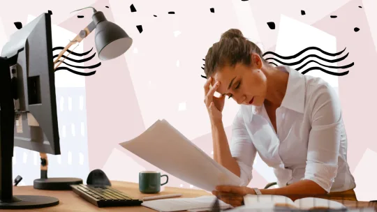 woman frustrated at work
