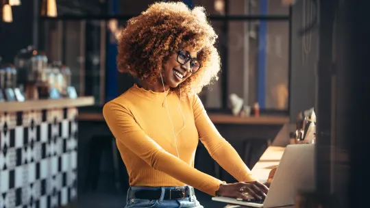 woman working