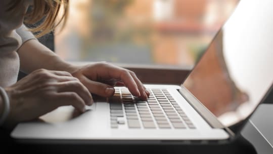 Woman on Computer