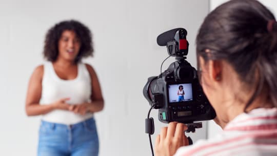 Woman making video