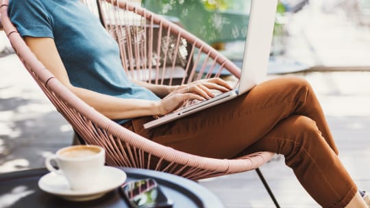 Woman Typing