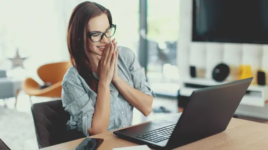 Woman applying to jobs
