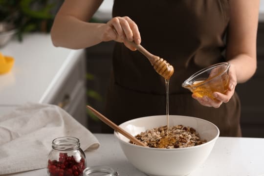 Woman making breakfast