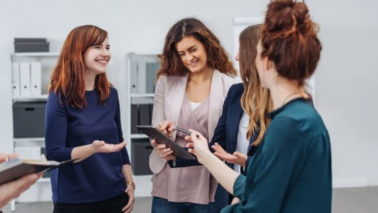 Woman at networking event