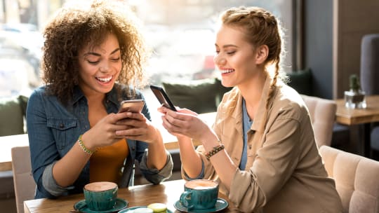 Women looking at phone