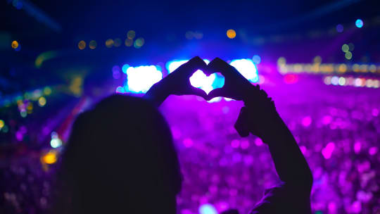 Woman at concert