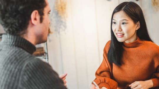 Woman in job interview