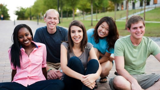 group of people sitting