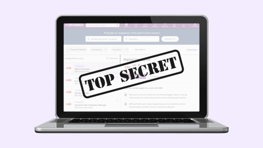 laptop with "top secret" label