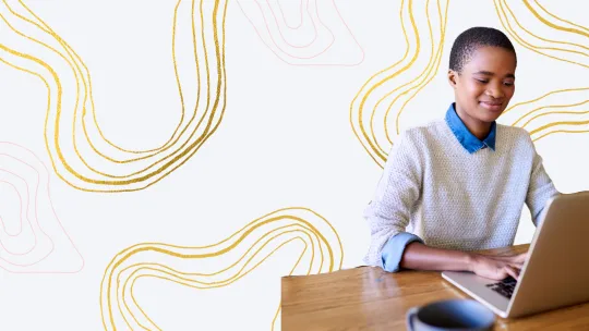 woman working from home