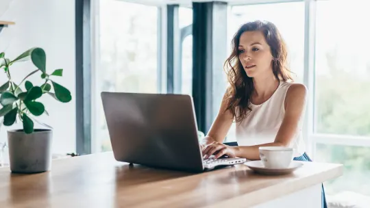 Woman on Computer