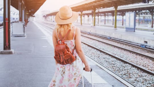 woman going on vacation