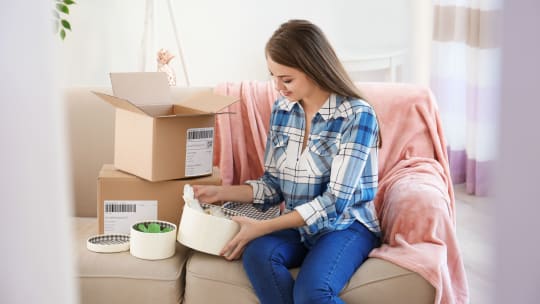 Woman Opening Gift