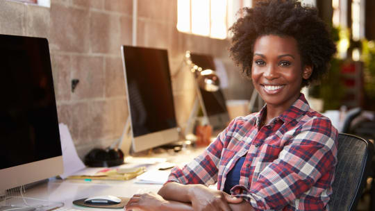 Woman on computer