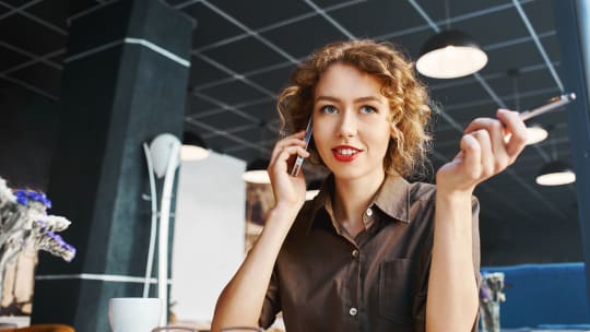 woman on a phone call
