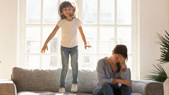 Single mom with annoying child