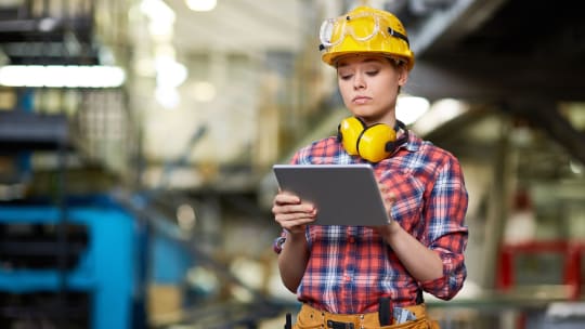 Woman in factory