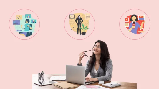 woman thinking at desk