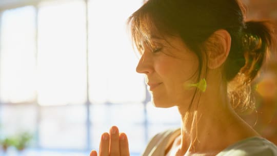 Woman meditating
