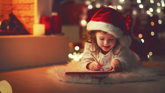 Girl at Christmas