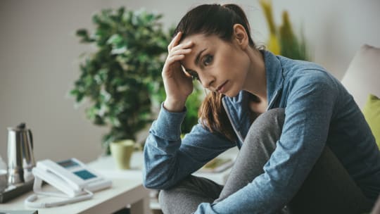 woman thinking about future