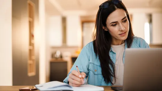 Woman writing