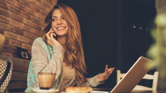 Woman on computer