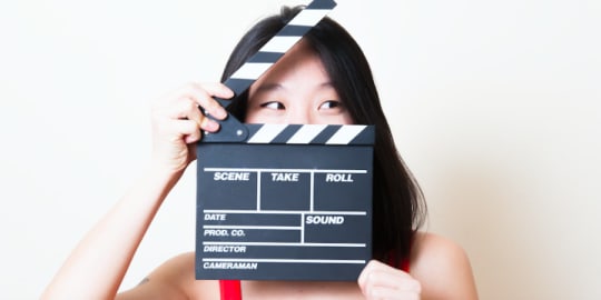 Woman Acting in a Scene