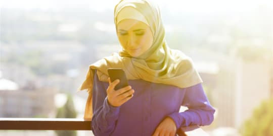 Young woman on phone