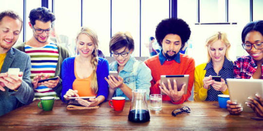 Group of people coding