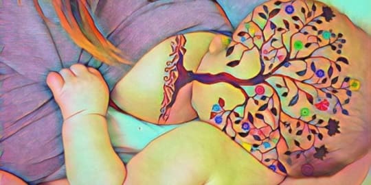 breastfeeding selfie