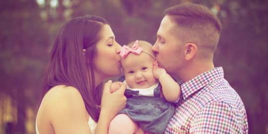 Young couple with baby