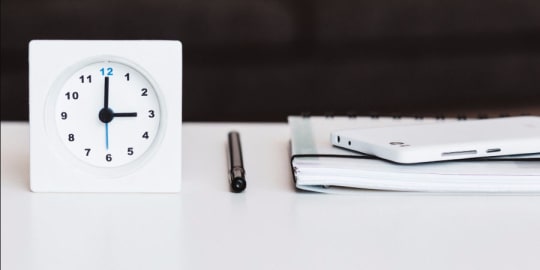Clock on desk