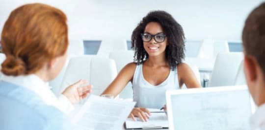 woman introducing herself