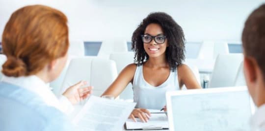 woman in job interview