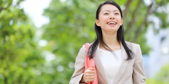 Woman smiling