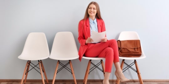 Woman sitting in chair