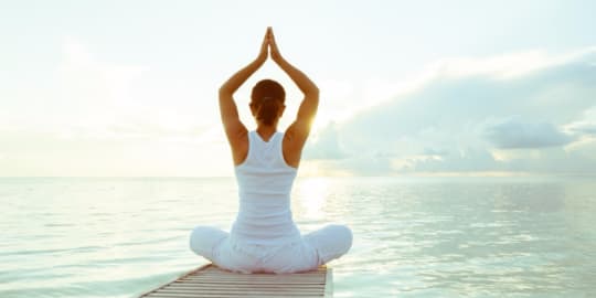 Woman meditating