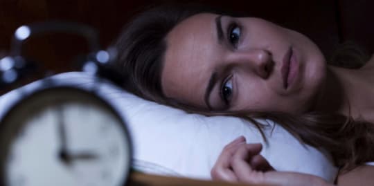 woman who can't sleep